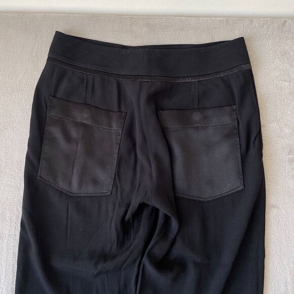 Helmut Lang Pleated Trouser Pants Women 2 Black Rayon Viscose Blend Relaxed Fit - Picture 12 of 14